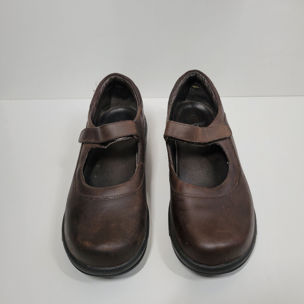Dansko Marah Brown Leather Mary Jane Clog Comfort Shoes Women Size 7.5 EU 38 - Picture 2 of 5